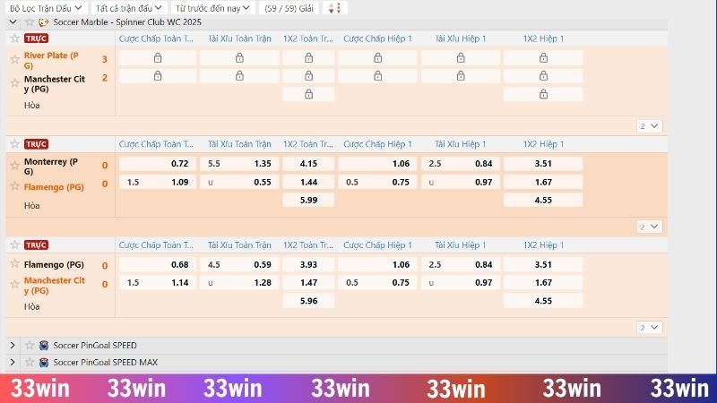 Thể thao online 33WIN - Phát sóng trận đấu, cá độ hấp dẫn 3 Thể thao 33WIN đưa người chơi đến với trận đấu bóng đá hấp dẫn